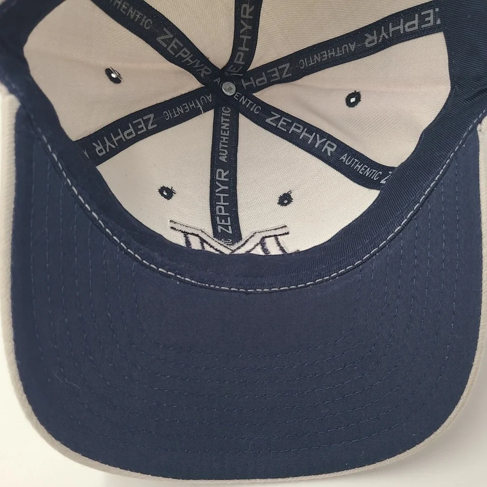 Michigan Wolverines Hat Fitted 6 3/4 Zephyr Gray Blue NCAA University Wool Blend